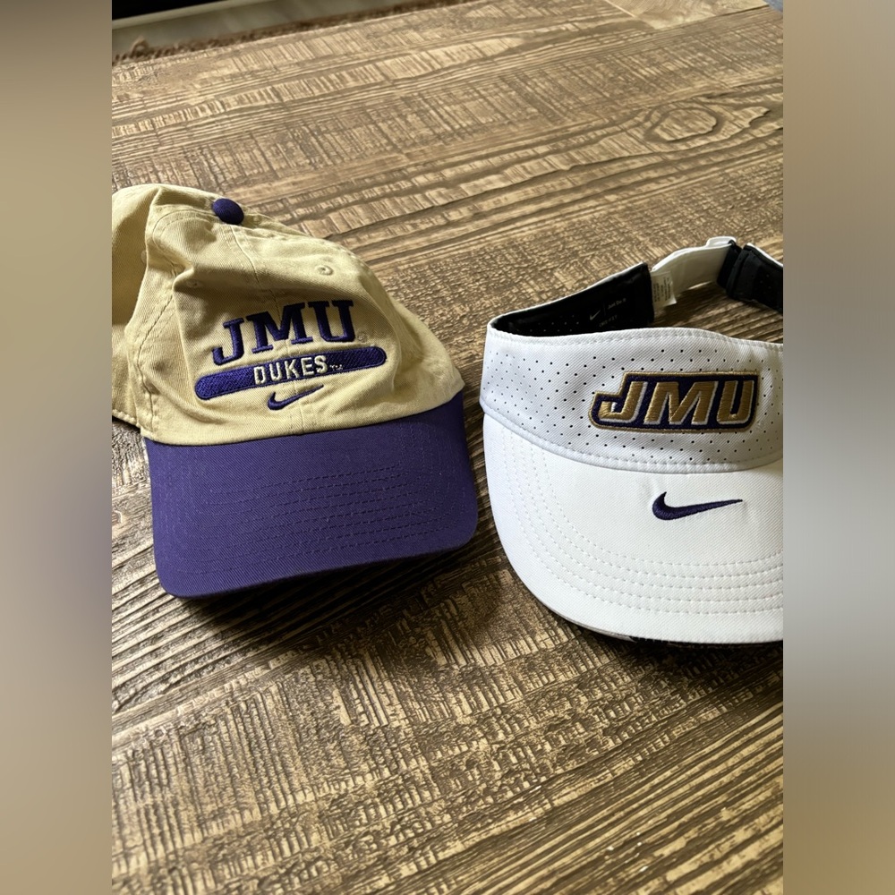 James Madison University Nike hat and visor bundle.
